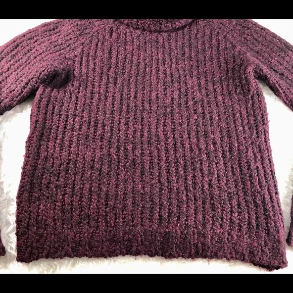 THEORY WOMENS ALPACA SWEATER BURGUNDY WINE S - Picture 6 of 15